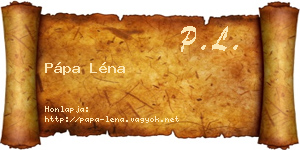 Pápa Léna névjegykártya